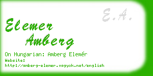 elemer amberg business card